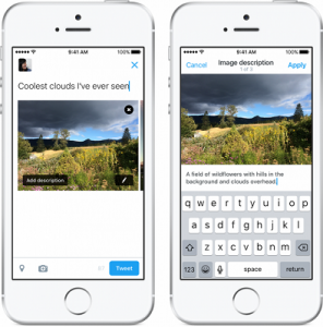 Dois smartphones mostram, em suas telas, o novo recurso do Twitter