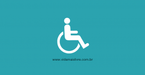 Símbolo da deficiência física, em fundo verde