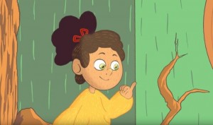 Frame da animação Cade Min e as mãozinhas